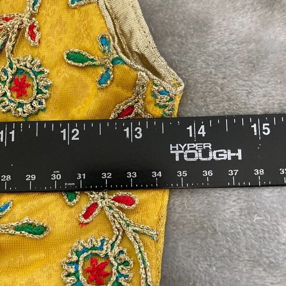 Youth Indian Saree Matching Set Sleeveless Top & Long Skirt Size 26 (6/7 Girls) - Picture 6 of 13